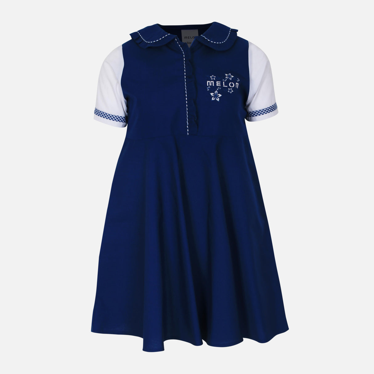 مريول مدرسي باكمام قصيرة بناتي