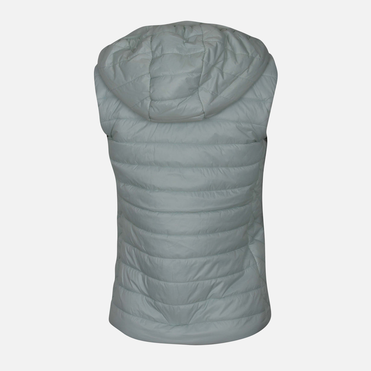 LADIES BASIC PUFFER GILET WITH HOOD