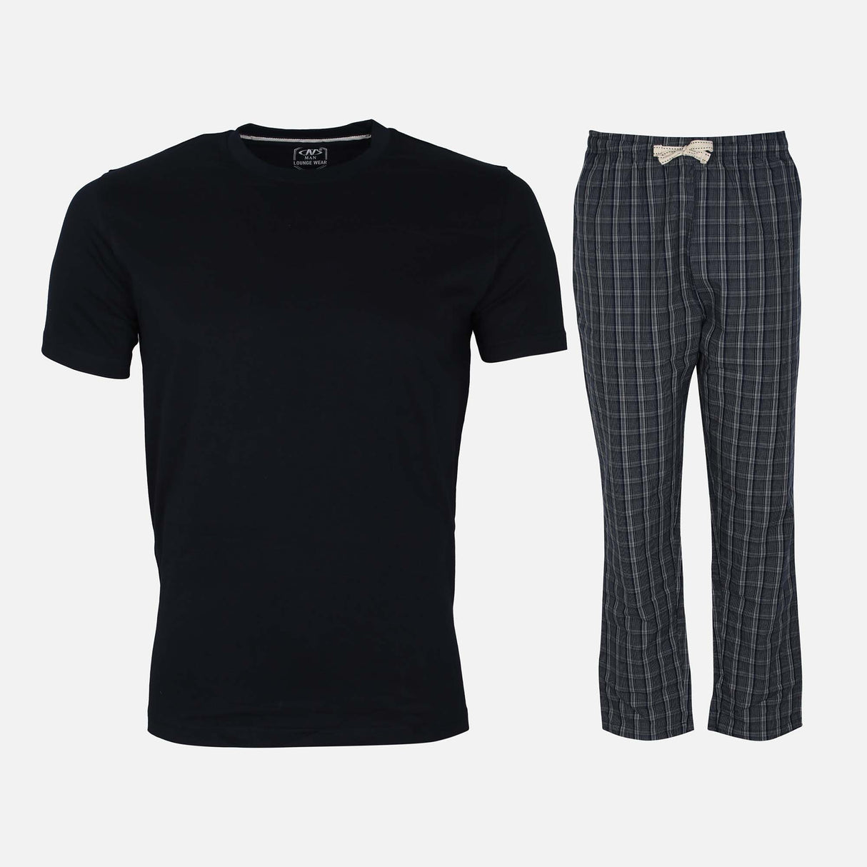 Men Pajama Set (Woven Pant + Basic Tee)