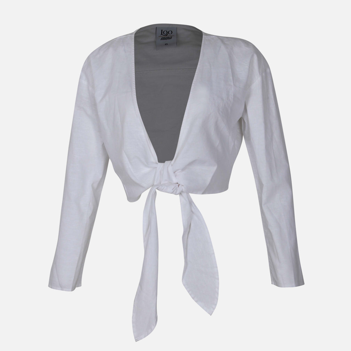 LADIES LONG SLEEVE WOVEN TOP