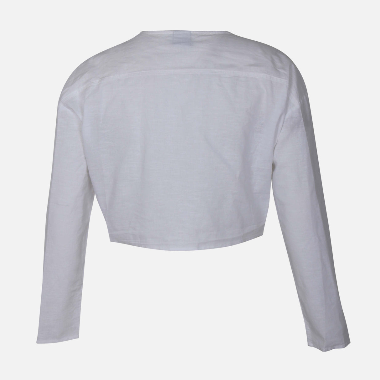 LADIES LONG SLEEVE WOVEN TOP