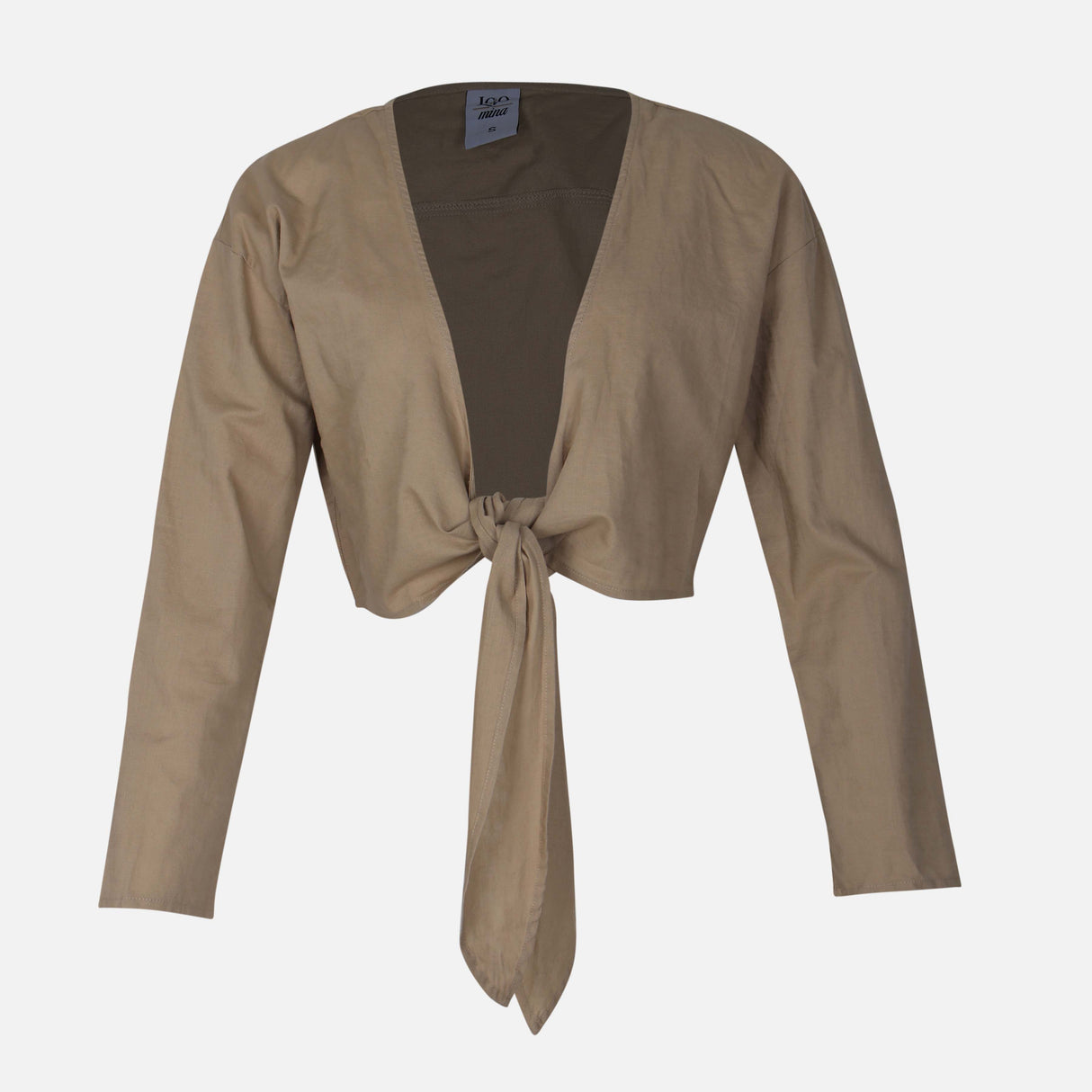 LADIES LONG SLEEVE WOVEN TOP