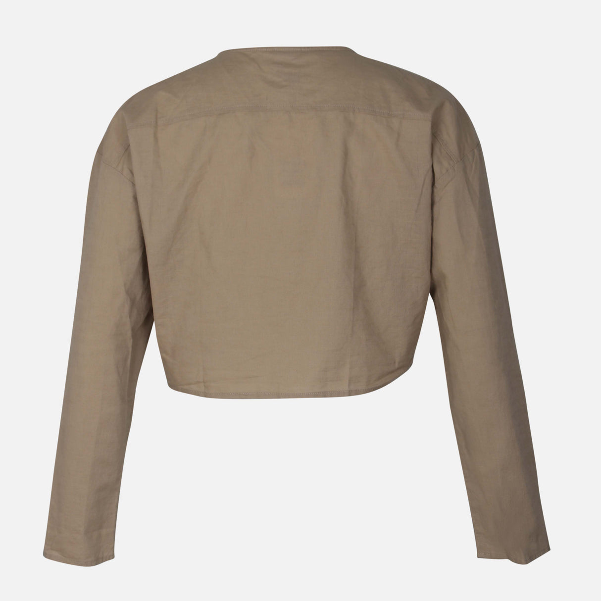 LADIES LONG SLEEVE WOVEN TOP