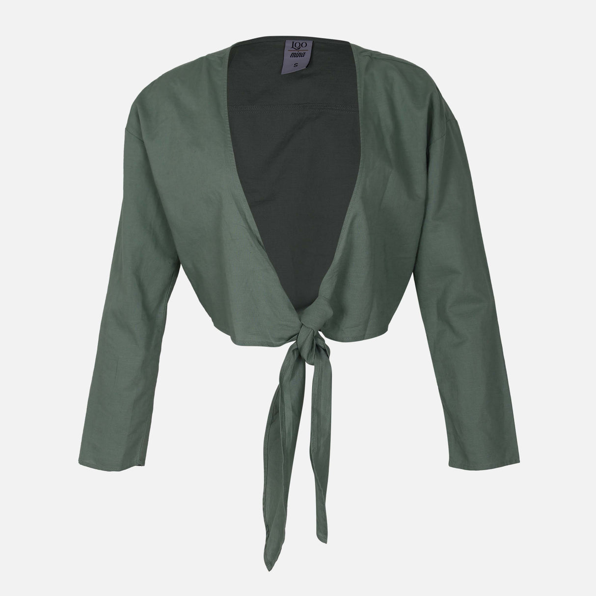 LADIES LONG SLEEVE WOVEN TOP