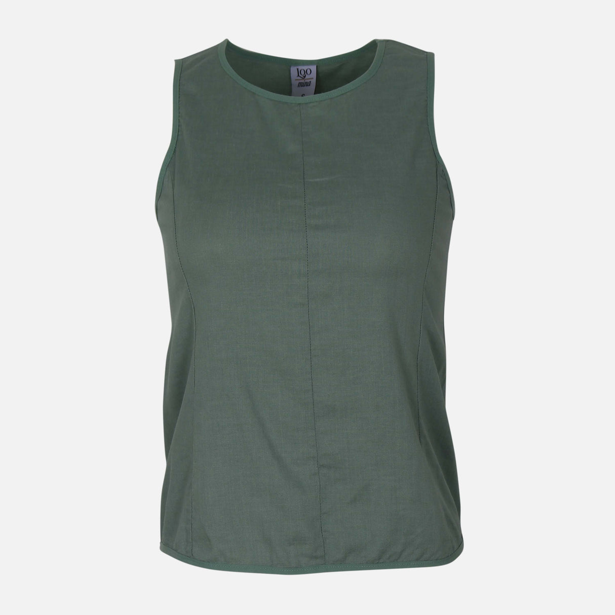 LADIES SHORT SLEEVE WOVEN TOP