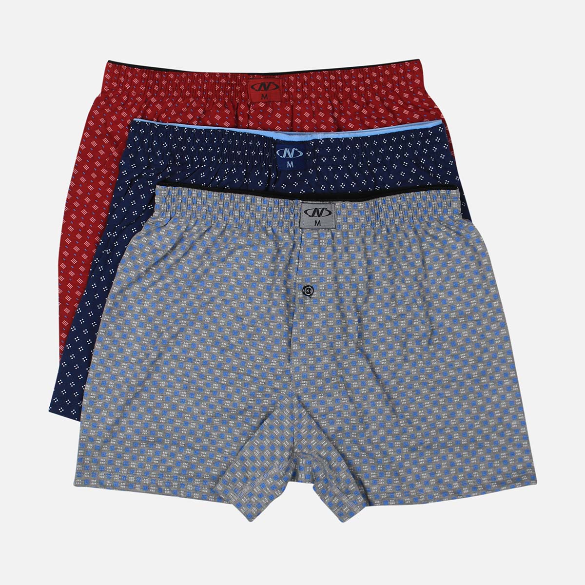 MEN TOWEL WAIST PRINTED BOXER 3 PIECES