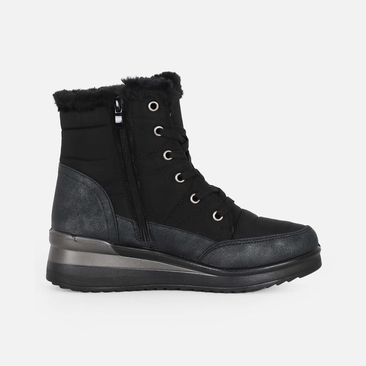 LADIES CASUAL LACE-UP BOOTS