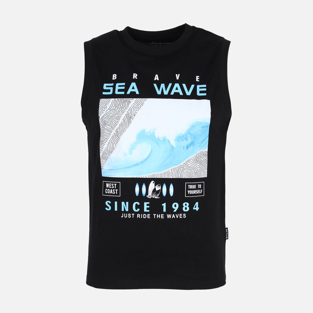 MEN VEST ROUND NECK REGULAR FIT