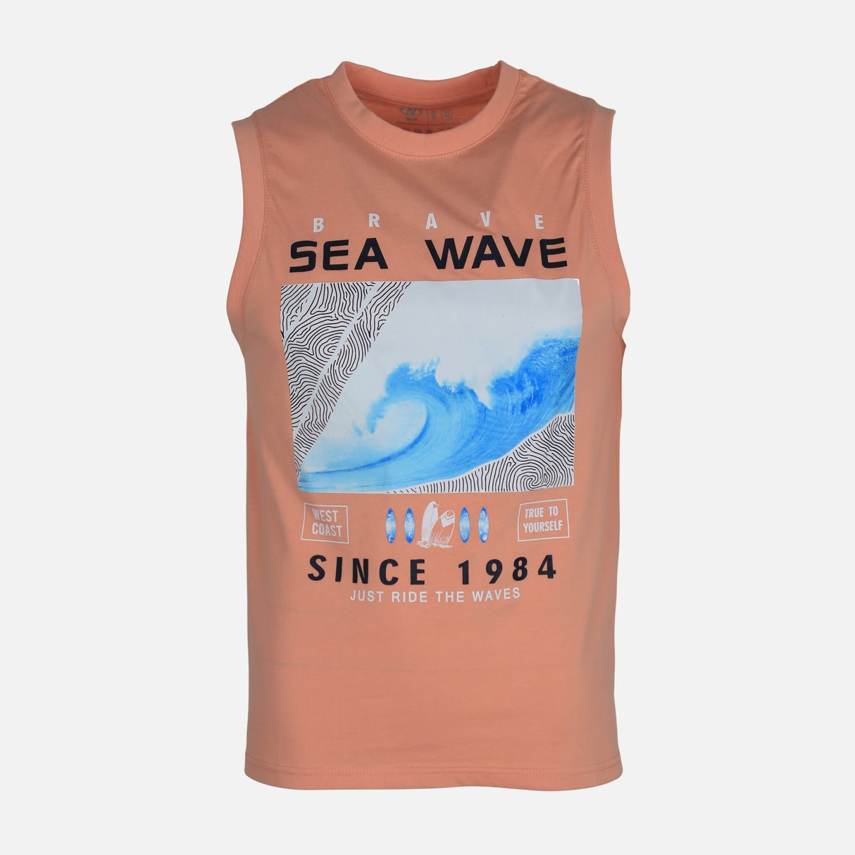 MEN VEST ROUND NECK REGULAR FIT