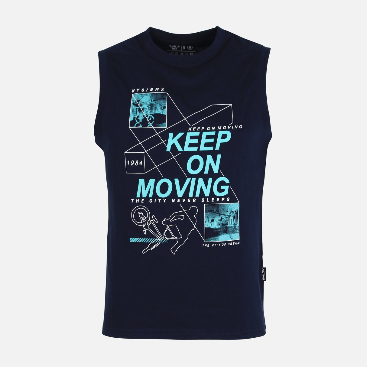 MEN VEST ROUND NECK REGULAR FIT