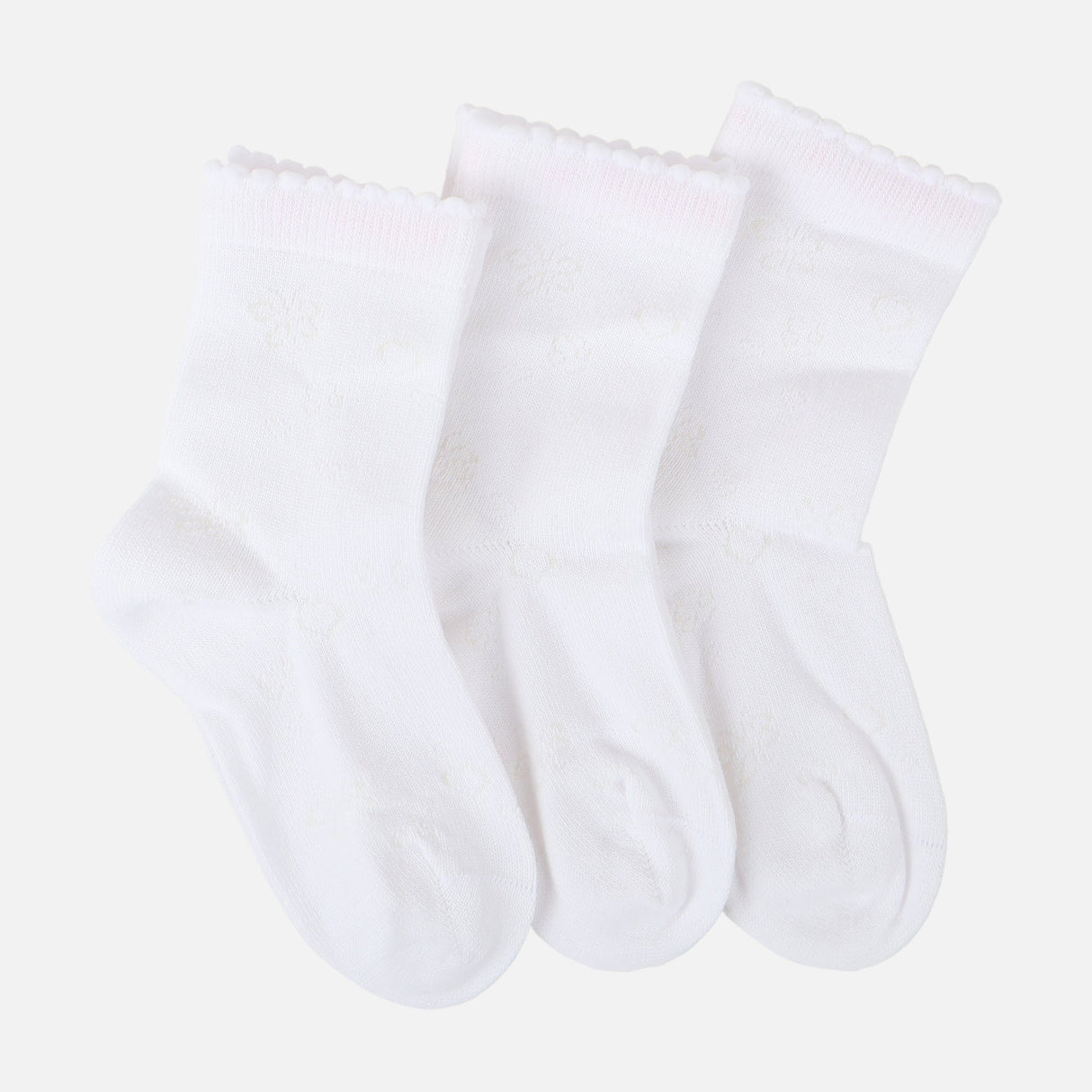 GIRLS CREW SOCKS 3 PAIRS