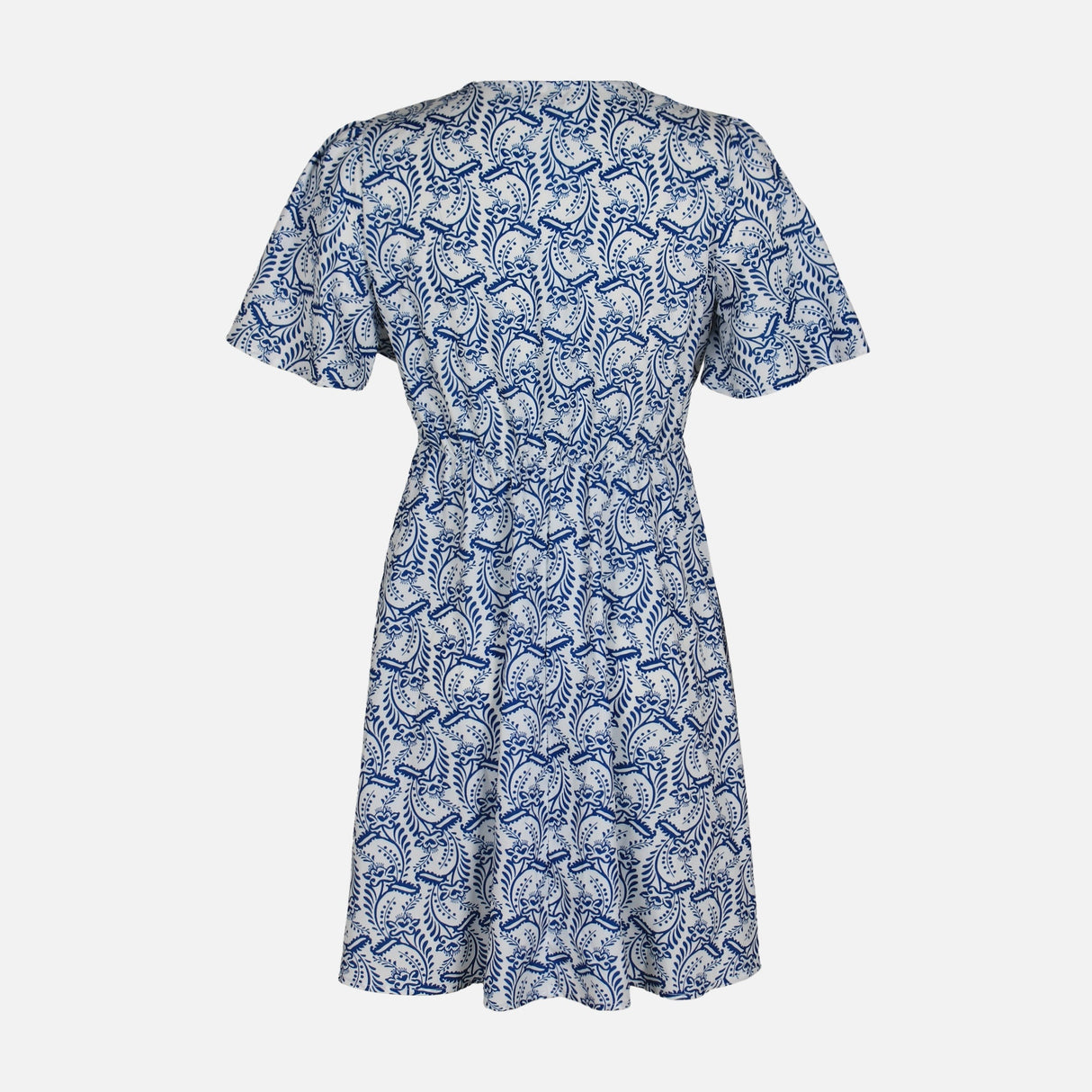 WOMEN FLORAL SHORT SLEEVE MIDI DRESS