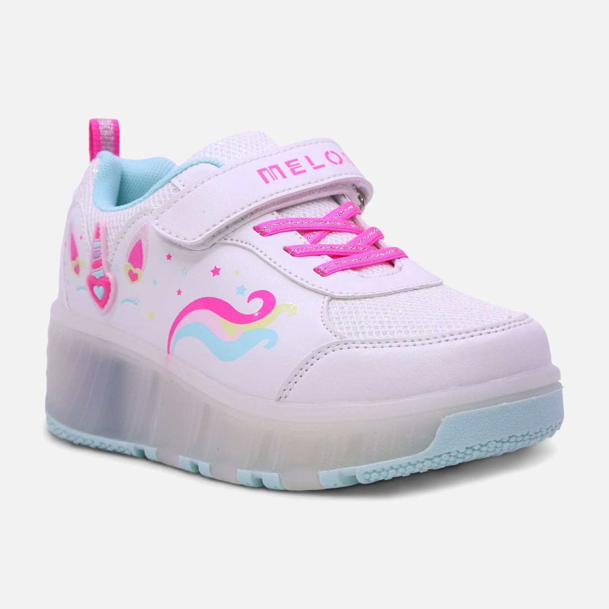 GIRLS WHEELS VELCRO LIGHTING SHOES