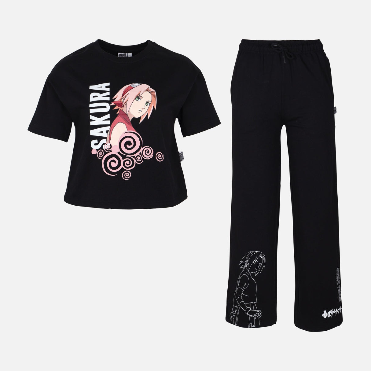 WOMEN SET 2 PIECES OVERSIZE T-SHIRT & WIDE LEG PANT