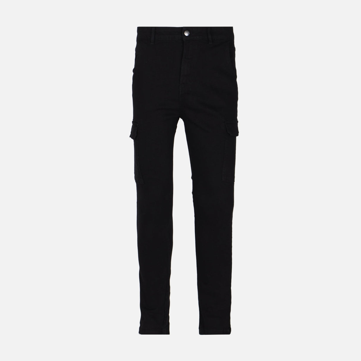 MEN DENIM CARGO JEANS REGULAR FIT