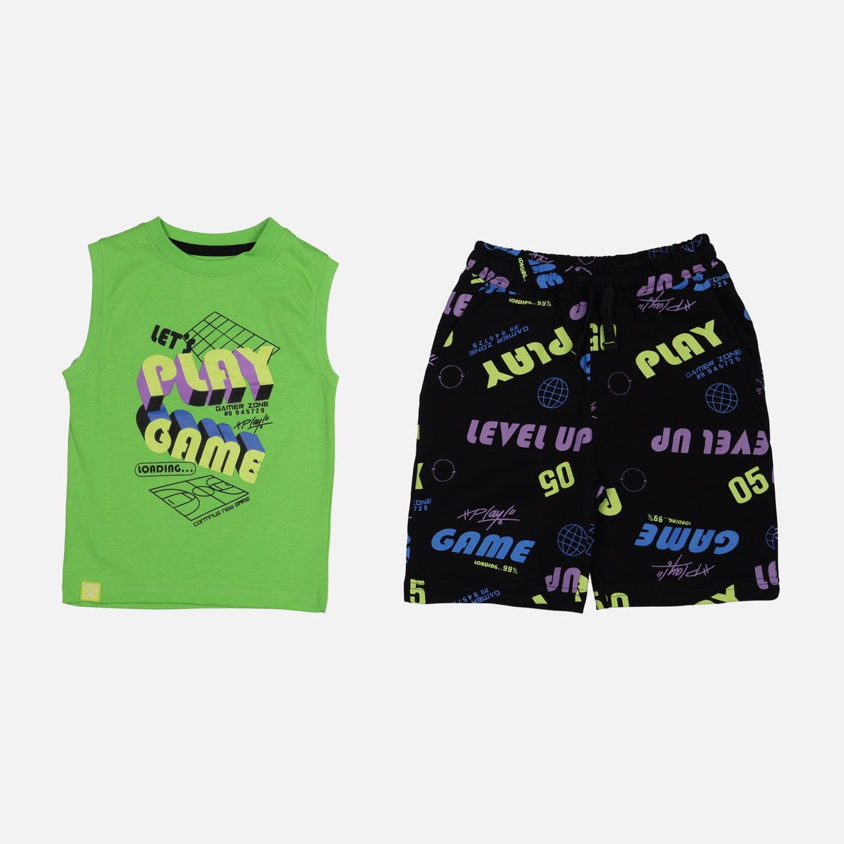 BOYS 2 PIECES SET VEST & BERMUDA