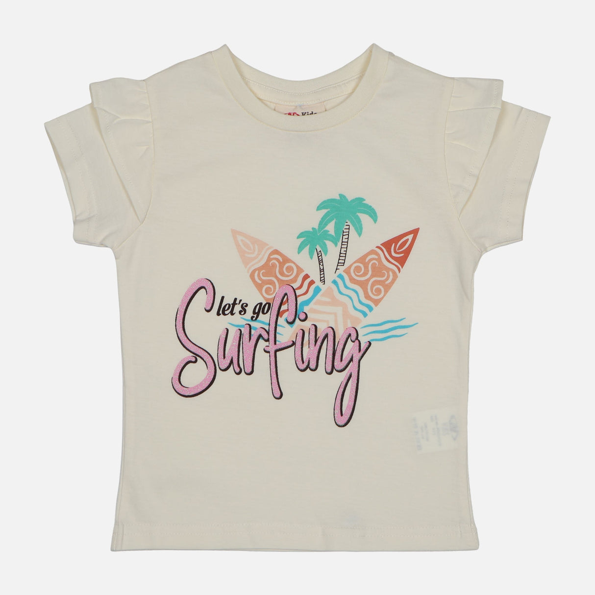 GIRLS FASHION T-SHIRT WITH RAFFLES