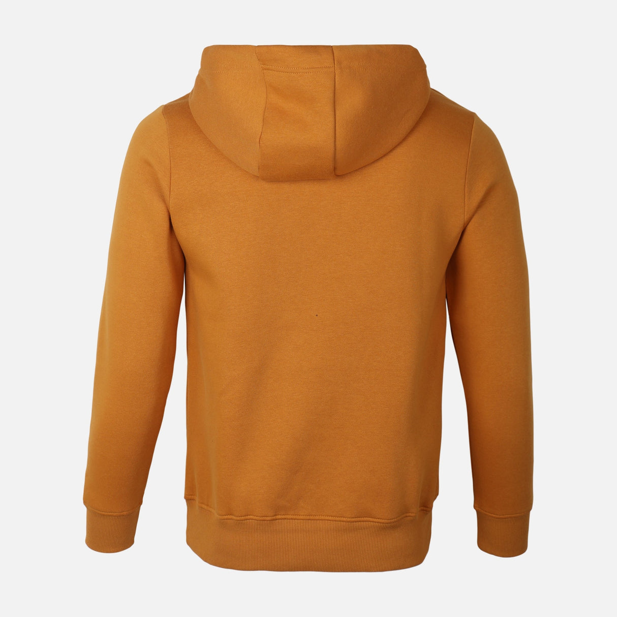 MEN BASIC SOLID FLEECE HOODED PULLOVER