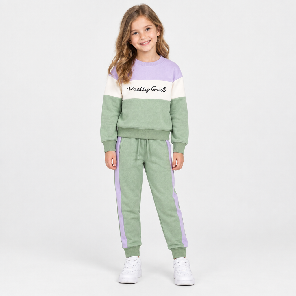 Girls 2 Pieces Set ( Sweatshirt & Pants )
