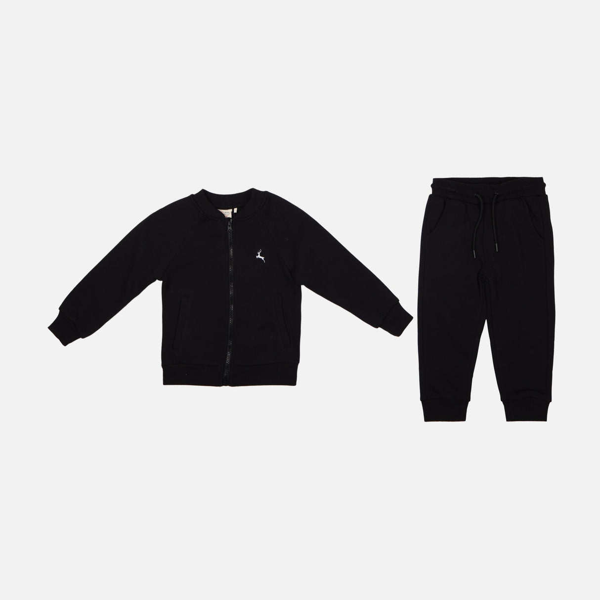 BOYS 2 PIECES SET SWEATSHIRT CREW NECK- ZIPPER & PANT SOLID