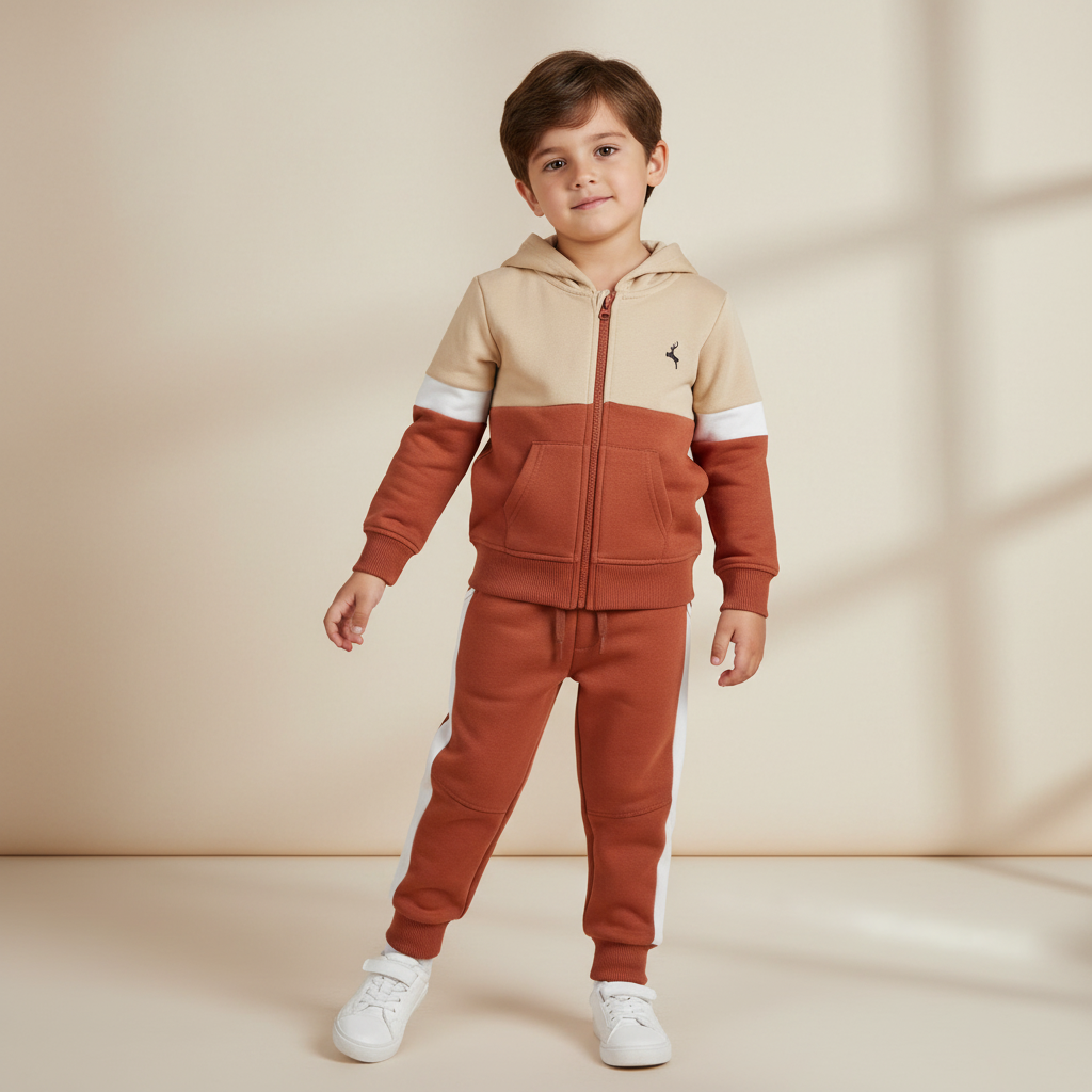 Boys 2 Pieces Set ( Jogger & Hoodie With Zipper )