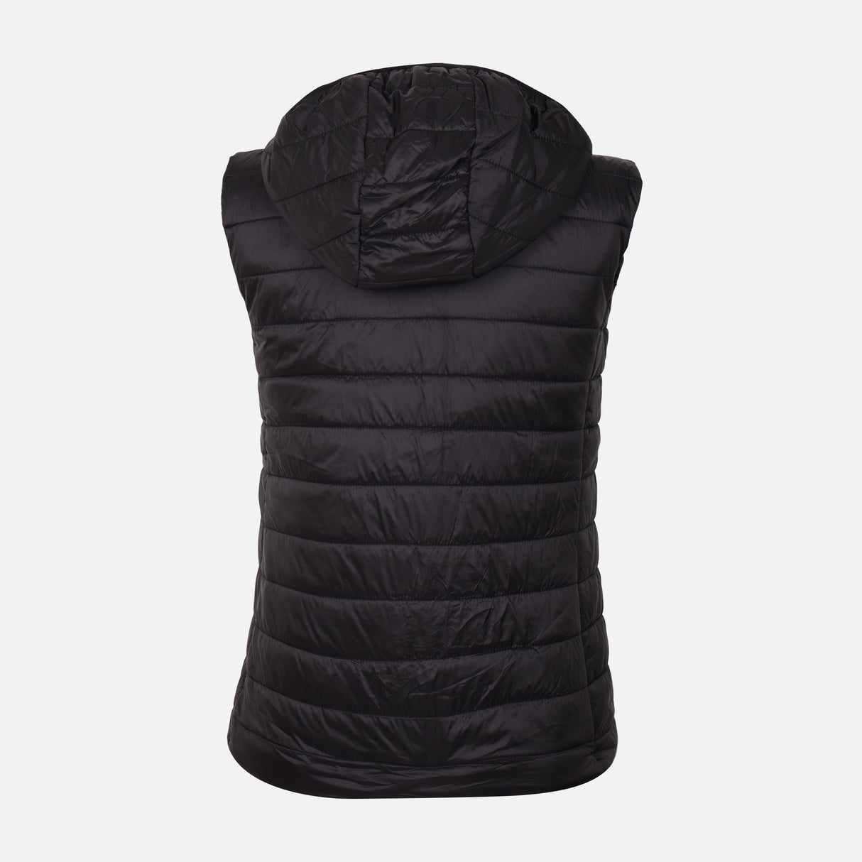 WOMEN BASIC PADDED VEST WITH HOOD