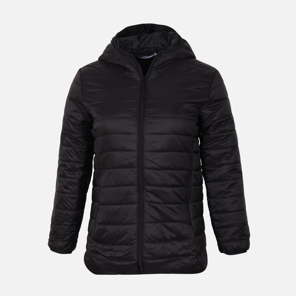 WOMEN BASIC PADDED JACKET WITH HOOD