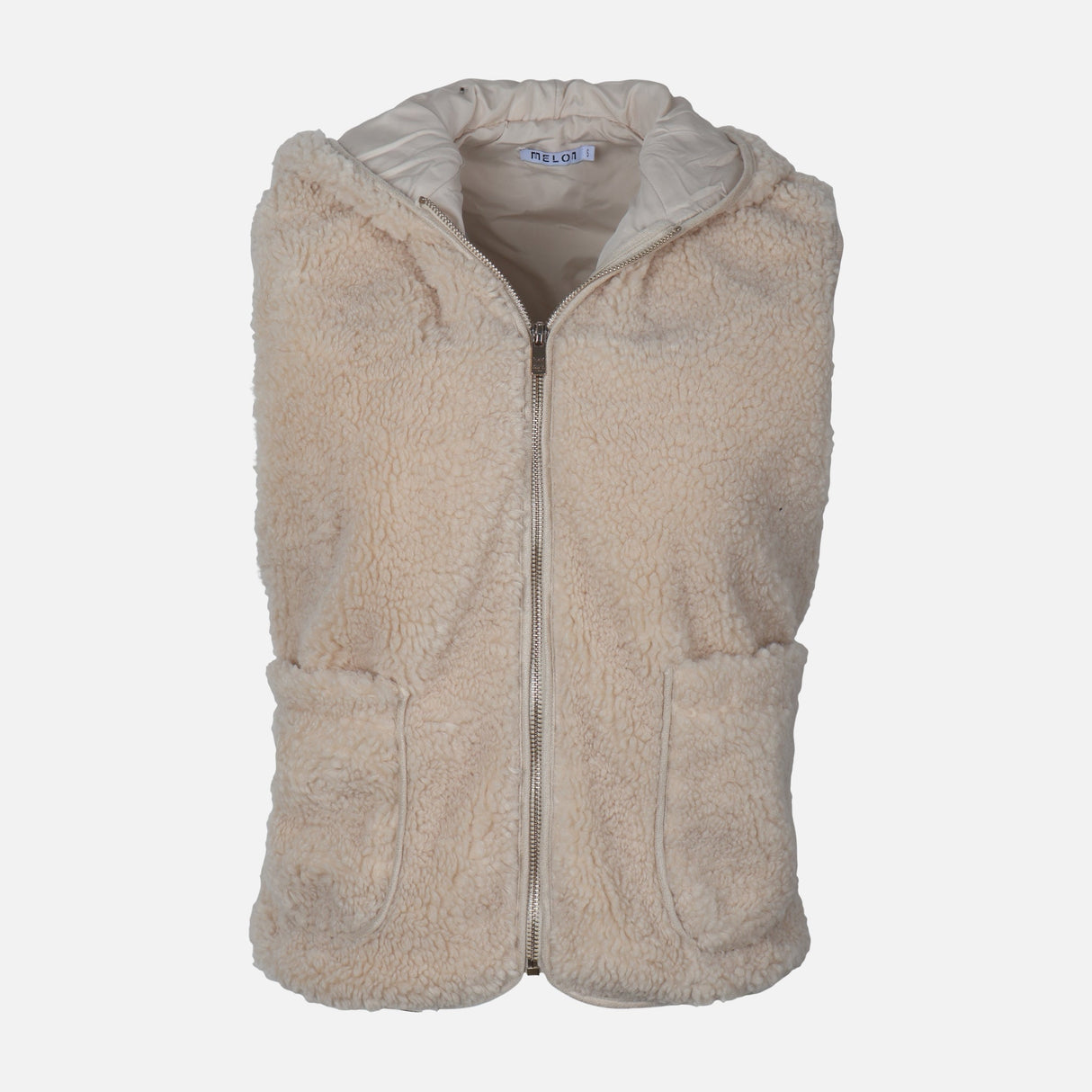 WOMEN SHERPA HOODED VEST
