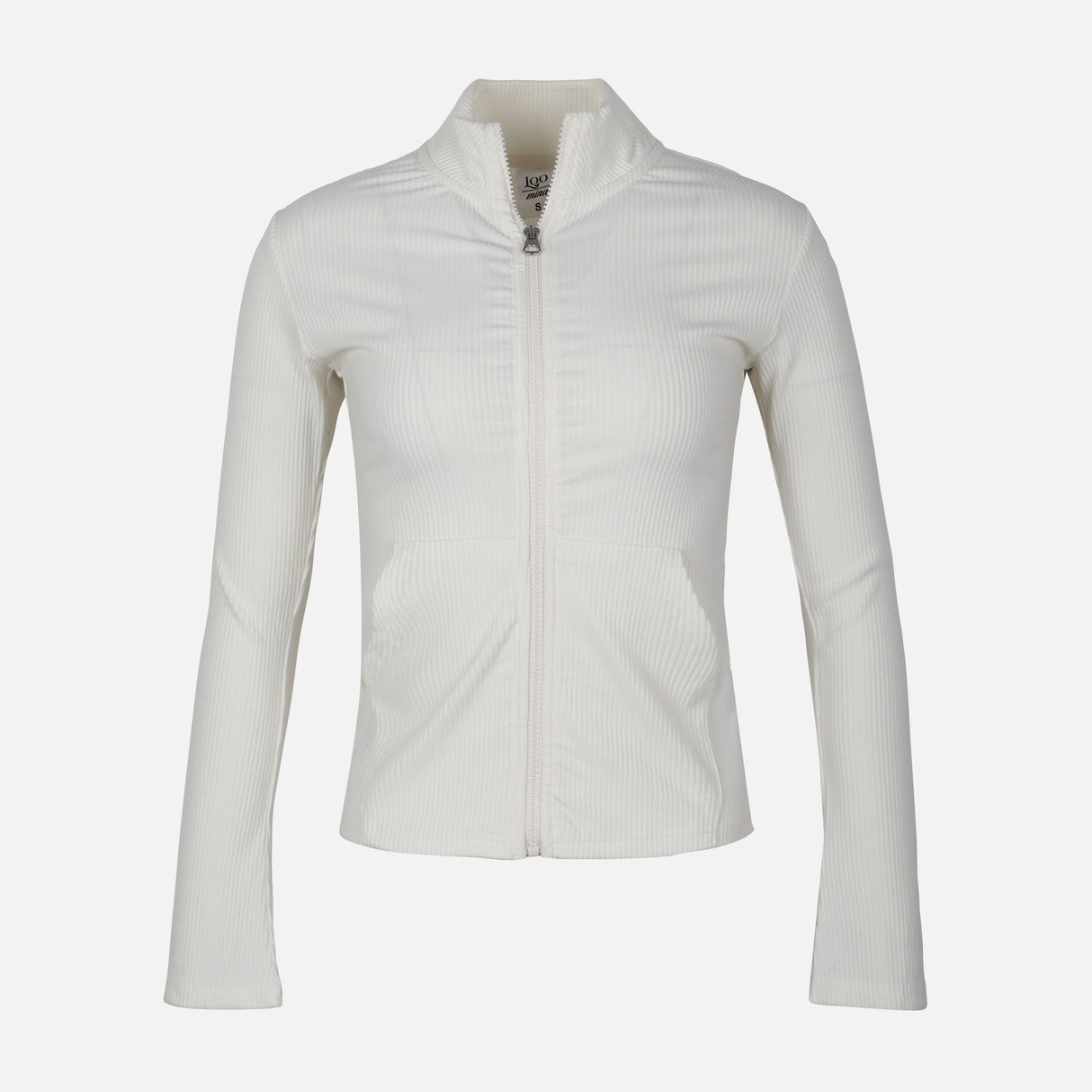 WOMEN FULL-ZIP RIBBED CARDIGAN
