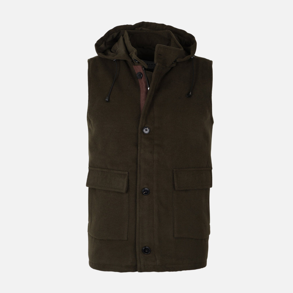 MEN HOODED FLEECE VEST