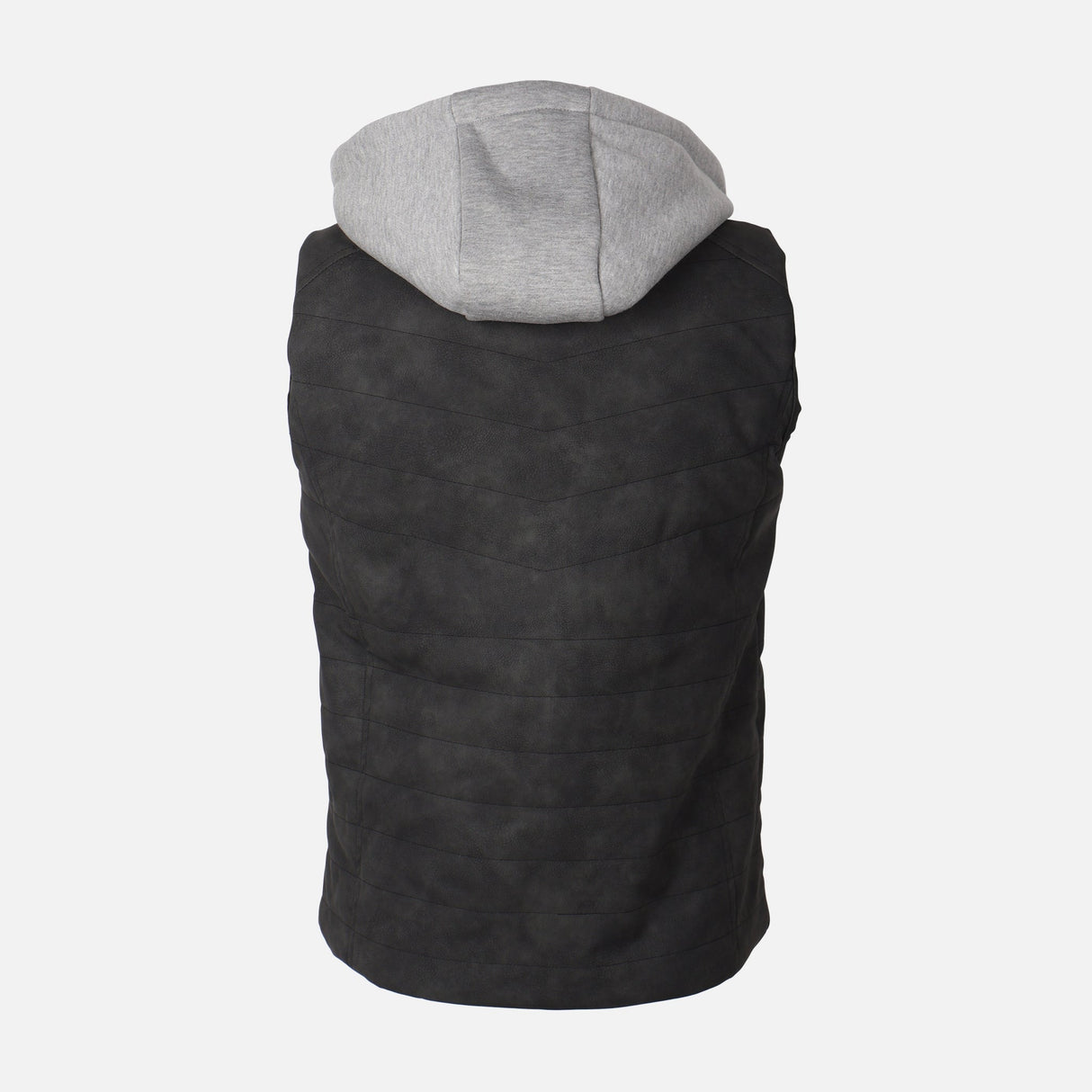 MEN VEST WITH KNITTED HOOD