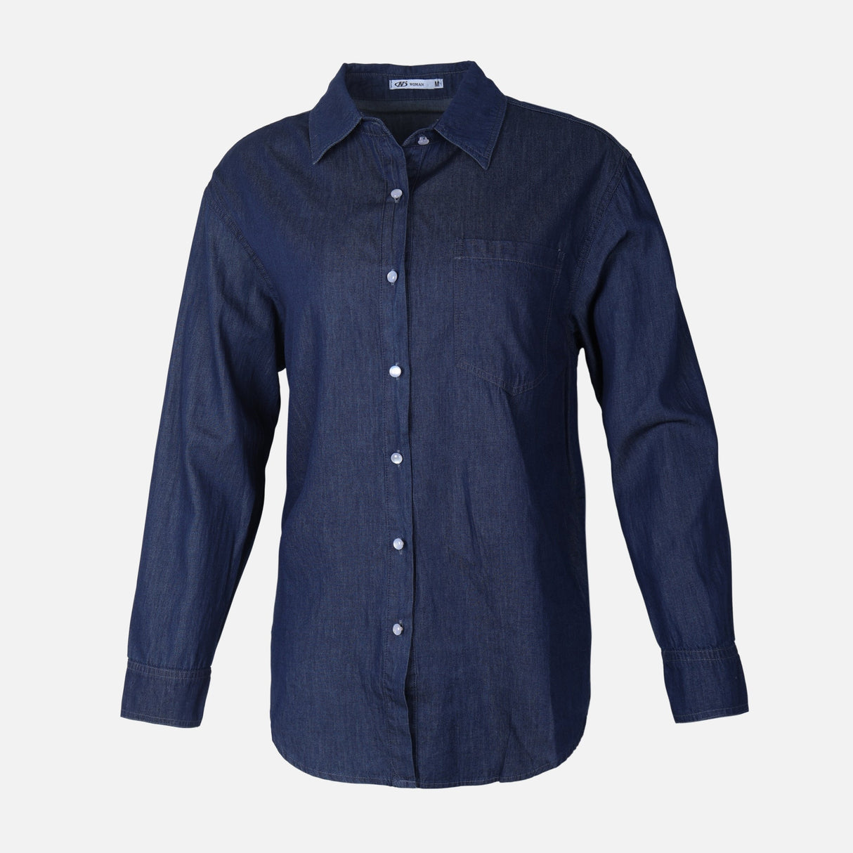 WOMEN DENIM LONG SLEEVE SHIRT