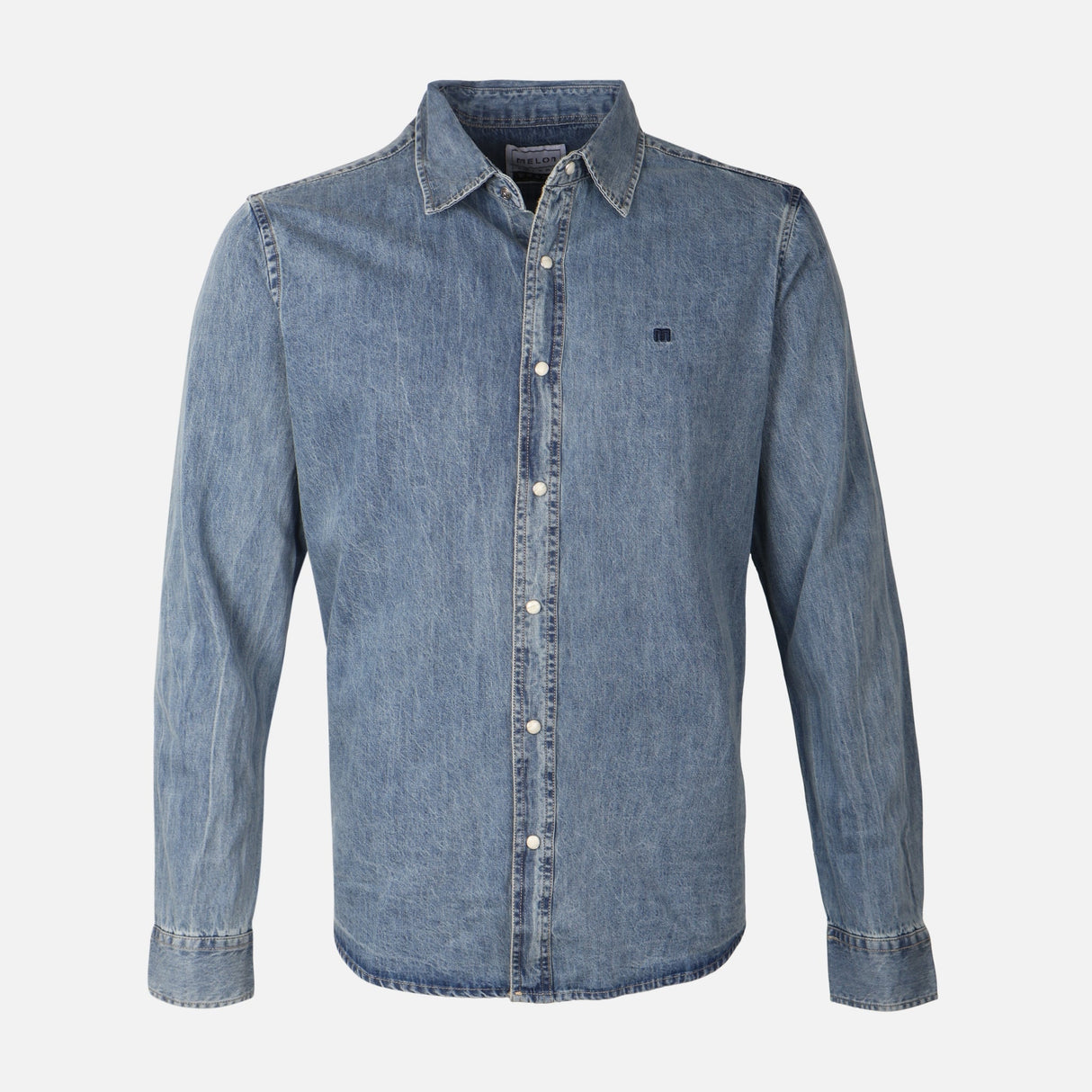 MEN DENIM LONG SLEEVE SHIRT