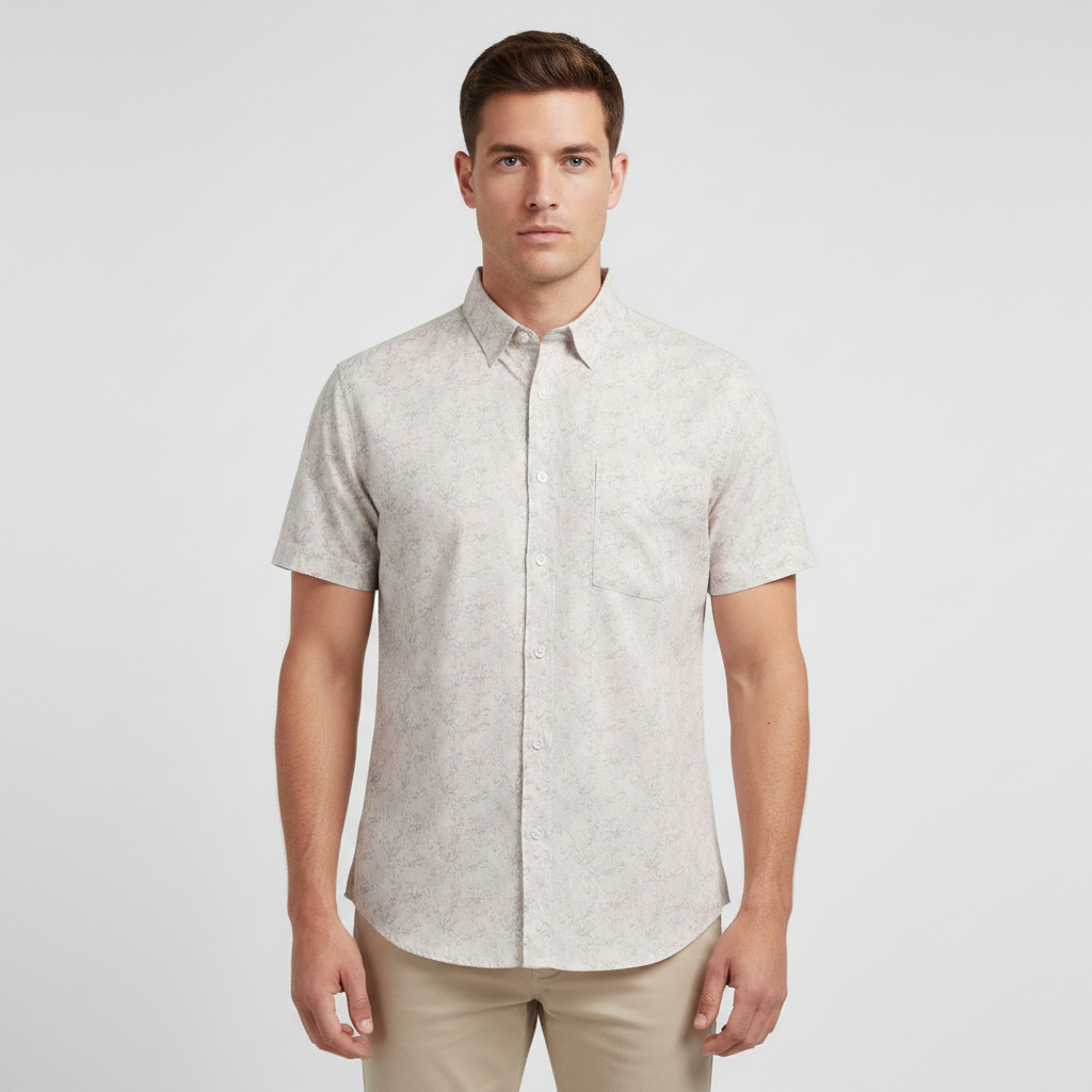 قميص رجالي بأكمام قصيرة