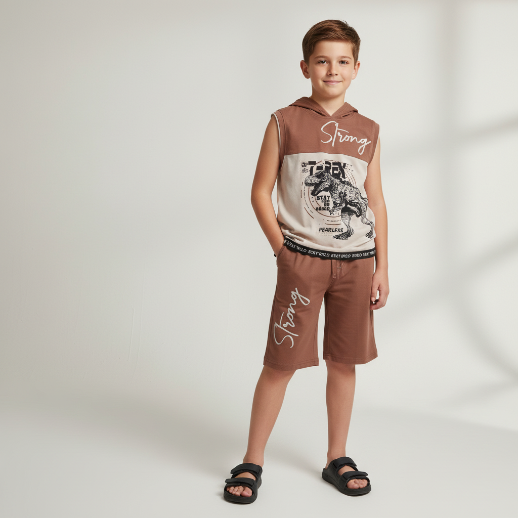 Boys 2 Pieces Set Vest & Bermuda