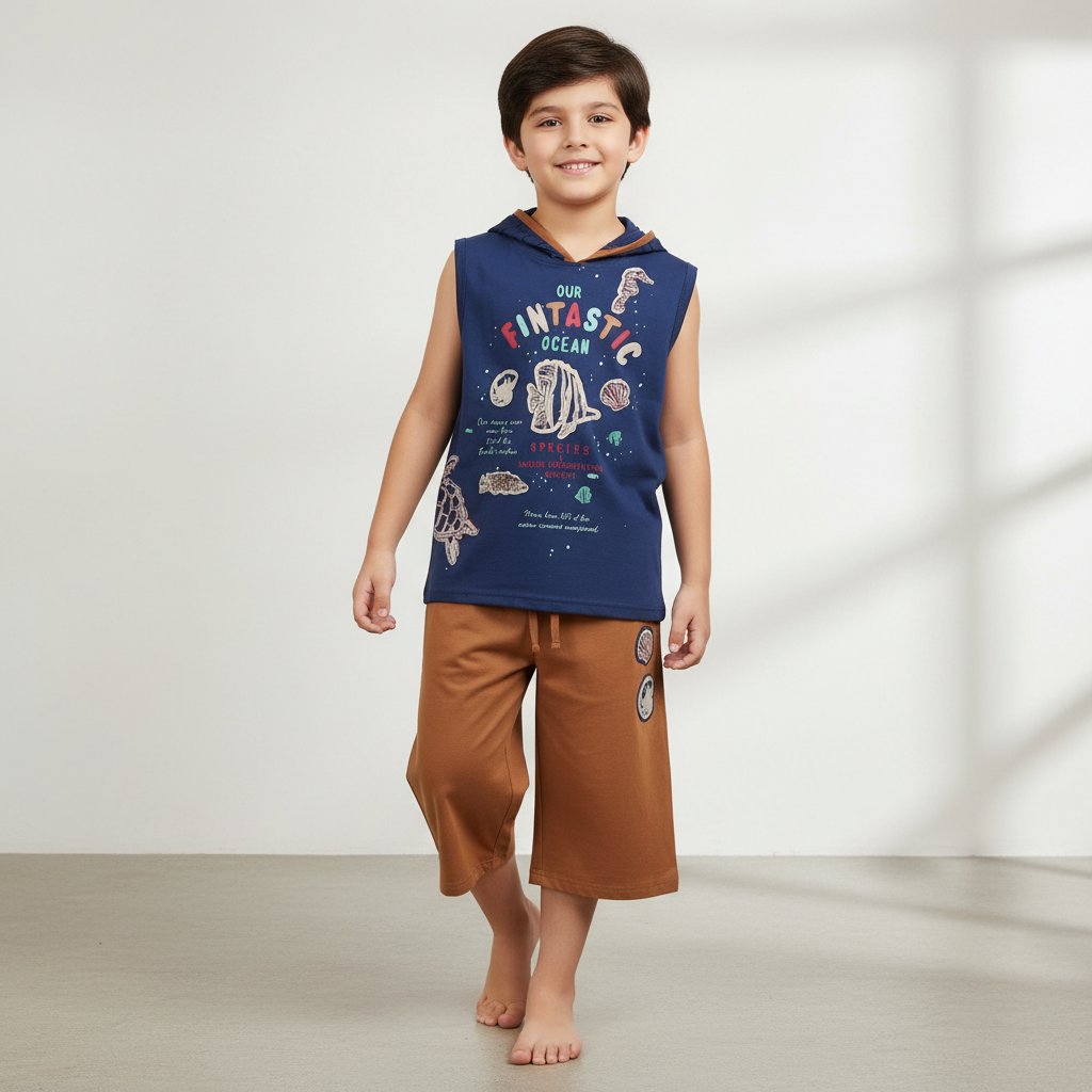 Boys 2 Pieces Set Vest & Bermuda