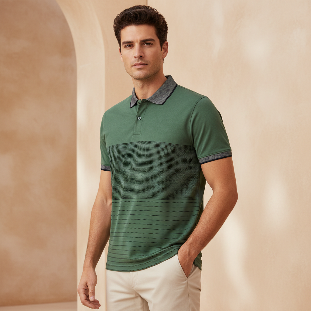 Men Shorts Sleeve Jersey Polo T-Shirt