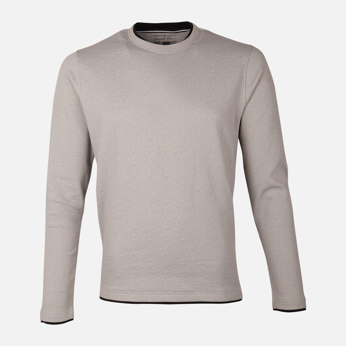 Men Structured Long Sleeve T-Shirt