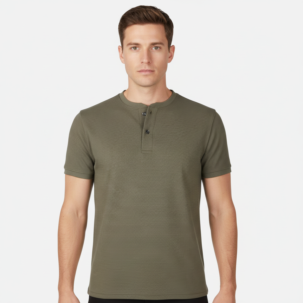Men Henley T-Shirt