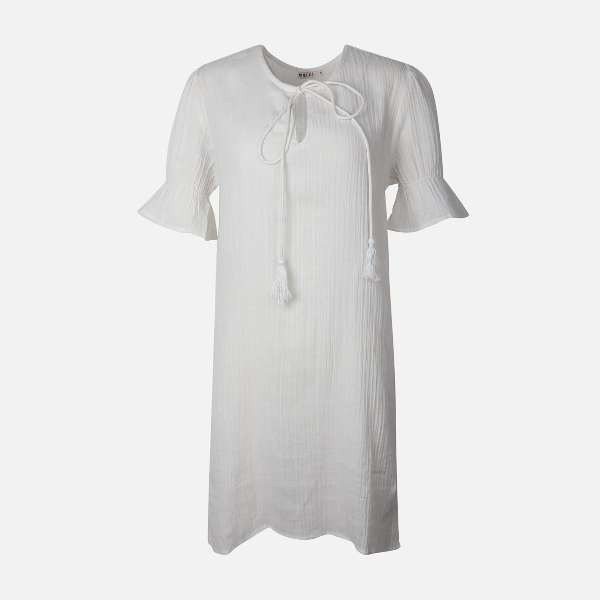 Women 3/4 Sleeve Solid Cotton Double Cloth Tunic