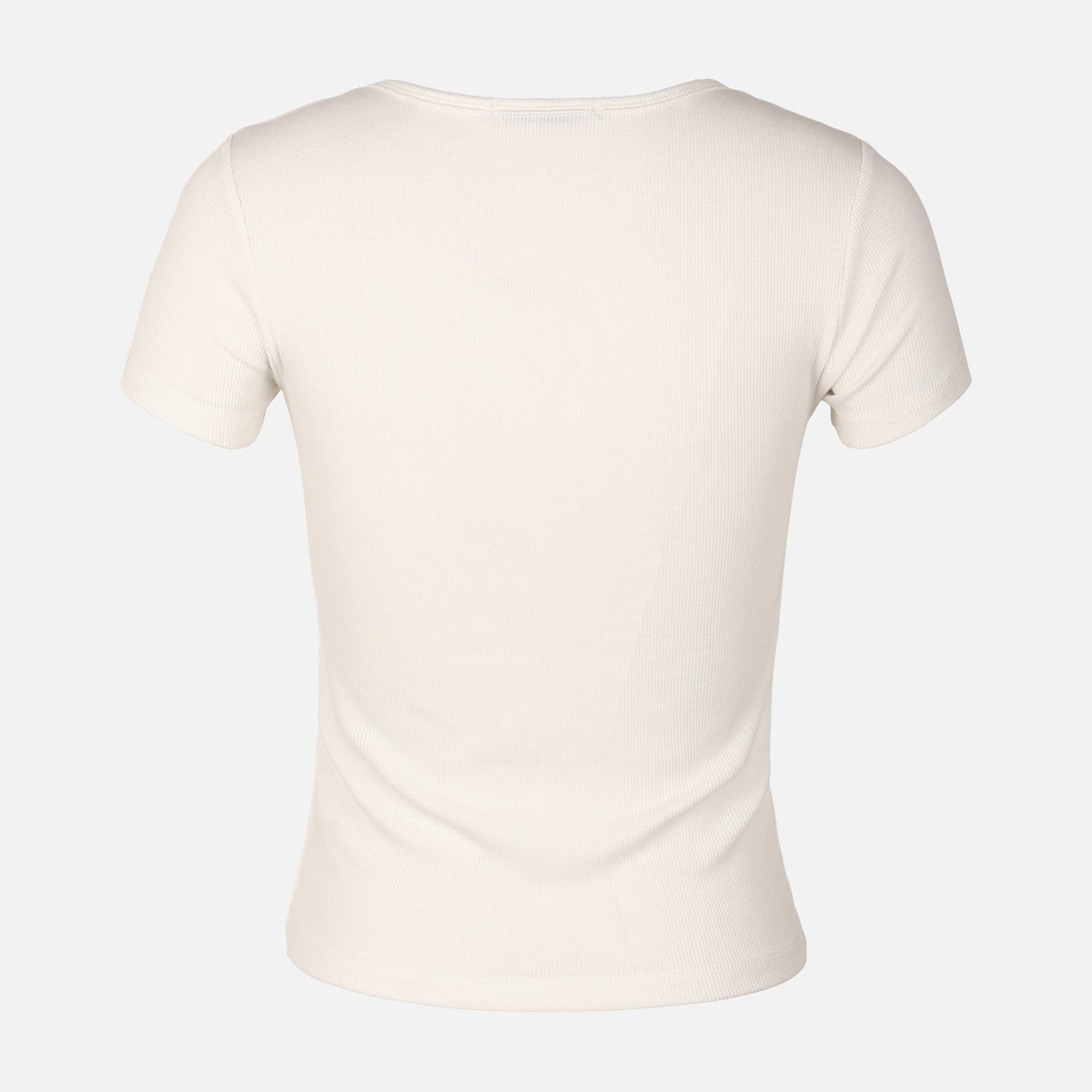 Women Rib Basic Placket T-Shirt