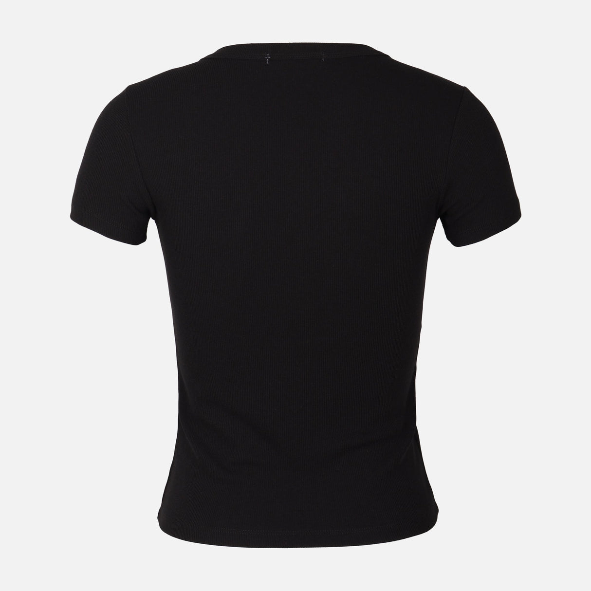 Women Rib Basic Placket T-Shirt