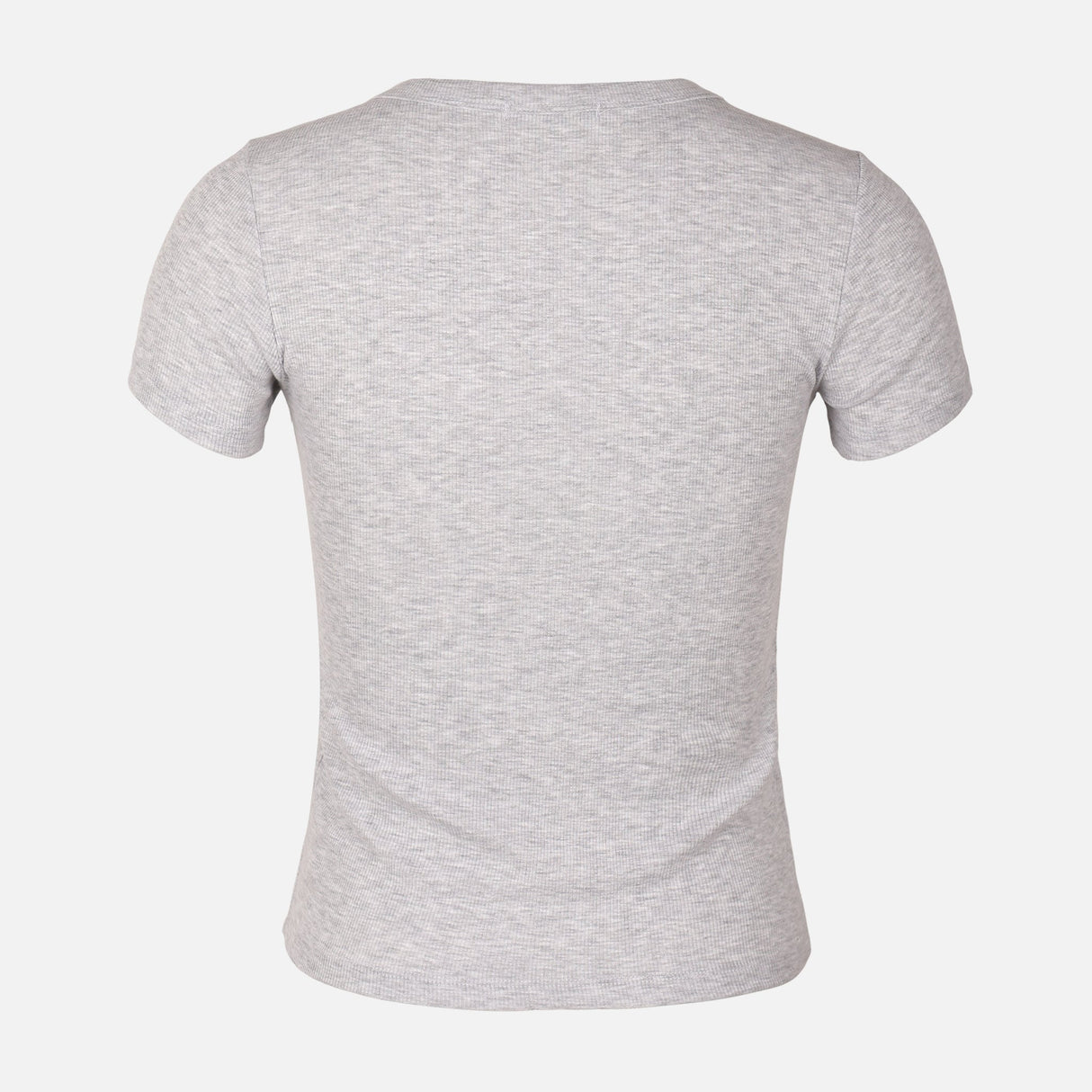 Women Rib Basic Placket T-Shirt