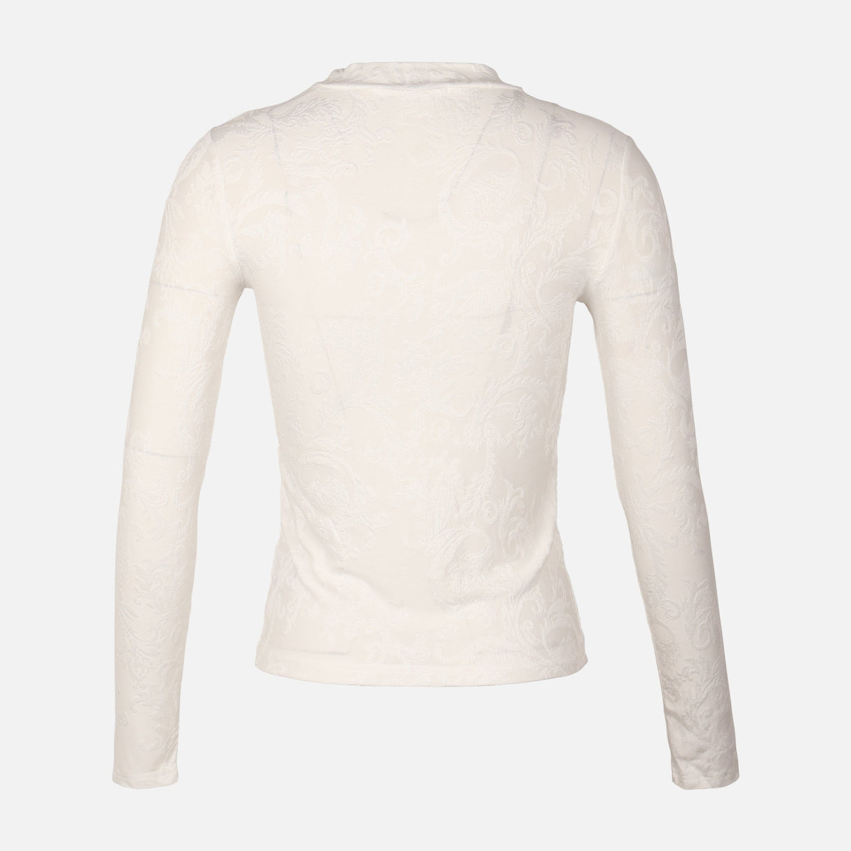 Women Rib Jacquard Long Sleeve T-Shirt