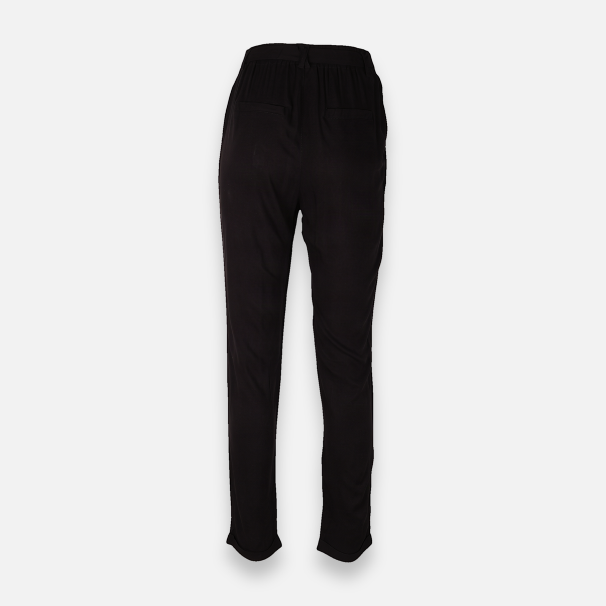 Women Woven Pants Straight Leg Drawstring Trousers
