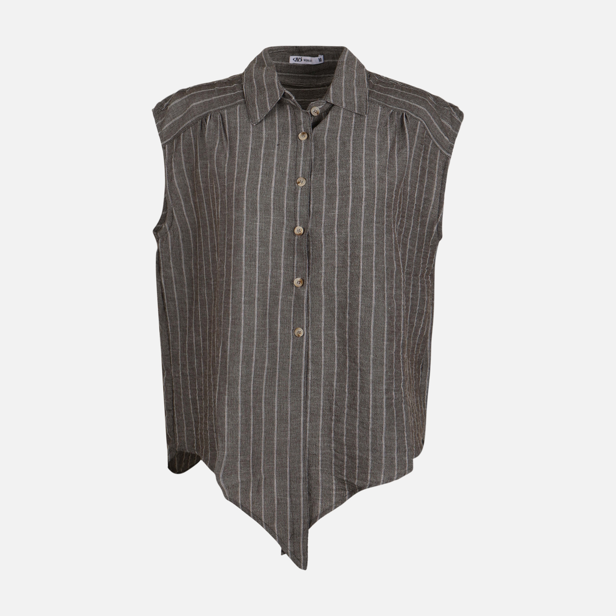 Women Sleeveless Striped Shirt