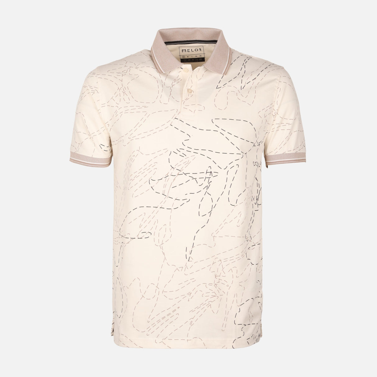 Men All-Over Print Polo T-Shirt Short Sleeve