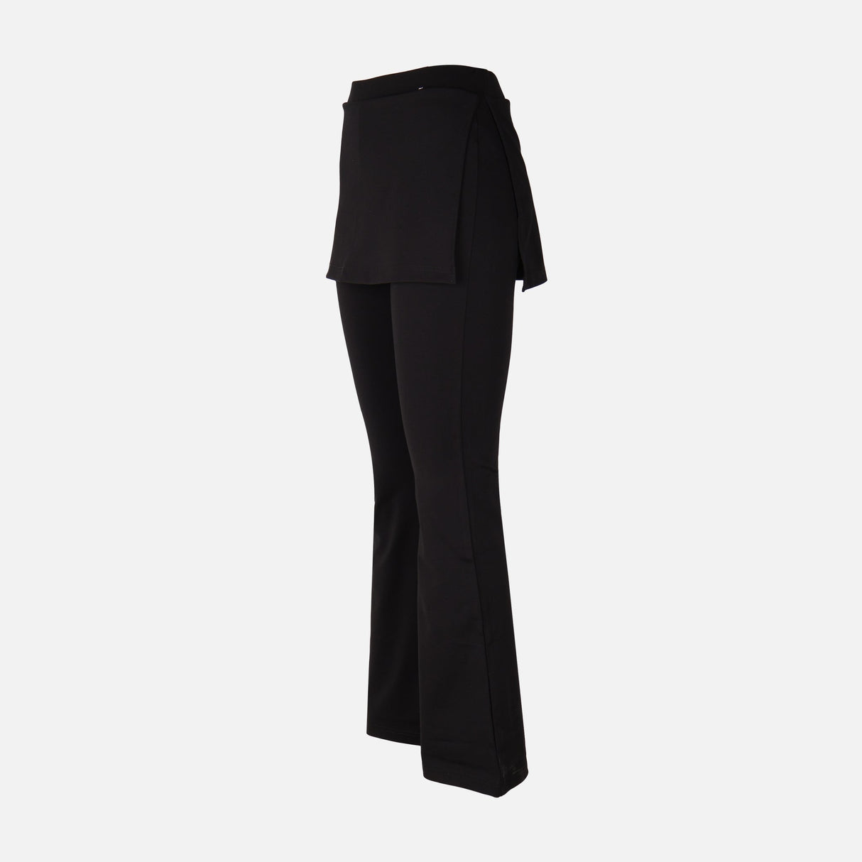 Women Wrap Flare Fit Jersey Pants With Skirt Overlay