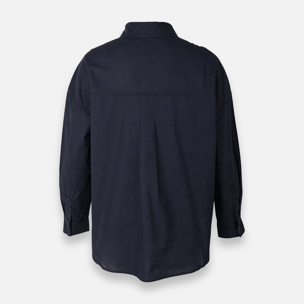 Women Linen Blend Oversized Shirt – Long Sleeve