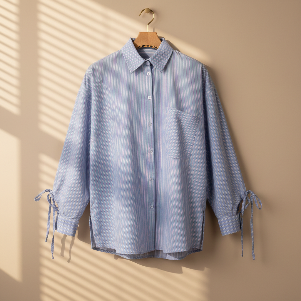 Women Striped Oversized Shirt